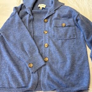 Industry blue cardigan with beautiful buttons on it